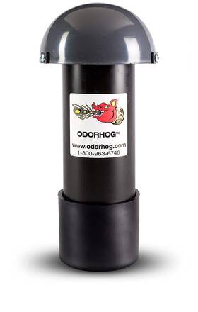 Ohog-mushcap-30 Odorhog Vent Stack Pipe Filter 4 Sizes Black Abs With Mushroom Cap Removes Outdoor