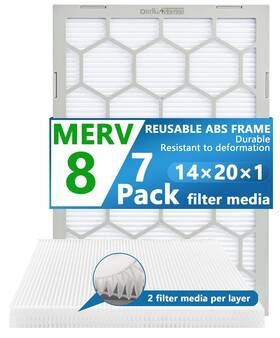 Olitair-ff-1420-8 Olitair 14x20x1 Merv 8 Air Filter Ac Furnace Reusable Abs Plastic