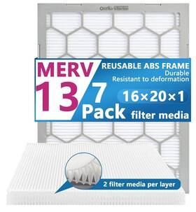 Olitair-ff-1620-13 Olitair 16x20x1 Merv 13 Air Filter Ac Furnace Reusable Abs Plastic Frame