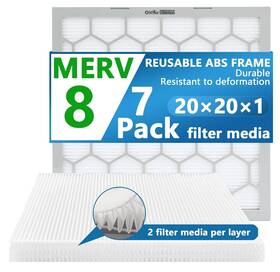 Oltff-20-20-1-8 Olitair 20x20x1 Merv 8 Air Filter Ac Furnace Reusable Abs Plastic Frame 7