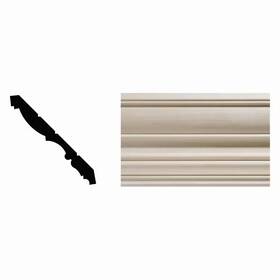 1712-8ftwhw Ornamental Mouldings 711181350920 0.5 Inch D X 4.5 W 96 L Unfinished White Hardwood Crown Mou