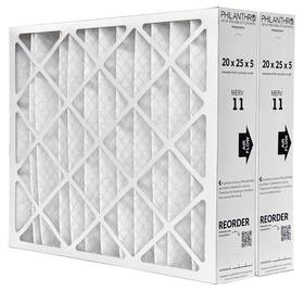 Phil20255m11 Philanthro - 2-pack 20 Inch X 25 5 Air Filter Merv 11