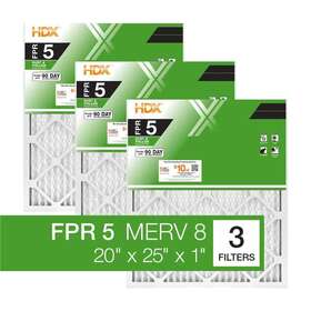 3-pac Pleated -furnace- Air- Filter 445029082089 20 Inch X 25 1 Standard Fpr 5 Merv 8