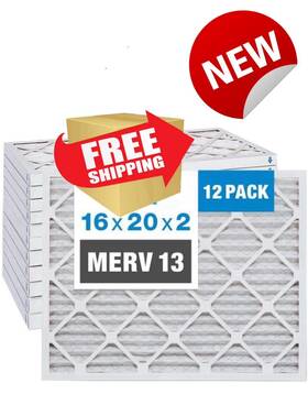 Profitter 082652295591 16x20x2 Merv 13 Pleated Air Filters Furnace And Ac Mpr 1500 Fpr 10 New - 12 Pack