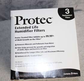 Pwf2am Protec 3 Pack Humidifier Wick Drum Filter Replacement New Open Box