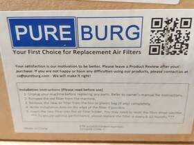 Ep1235a Pure Burg 2 Pack Air Purifier Filter Megawise New