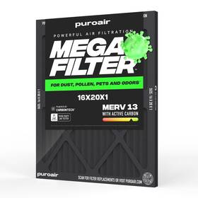 Us-ph-13x16201-f-1pack Puroair Megafilter - 16x20x1 Air Filter Merv 13 Activated Carbontech Defense Heavy