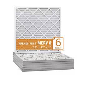 12x12x1x1 Purolator Kp 6 Pack 12x12x1 Pleated Air Filter Merv 8 Pk