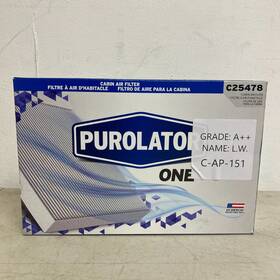 C25478 Purolator One Cabin Air Filter Activated Carbon Up To 99% Filtration