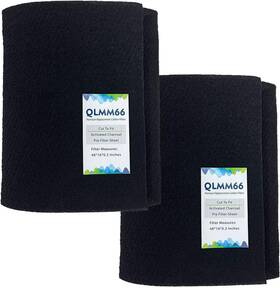Qlmm66 711181735260 Carbon Fabric Filter - 16 Inch X 48 0.2 2 Pack Activated Charcoal Hepa