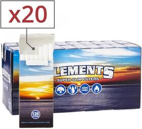 7977 Raw Elements - Super Slim Filters 20 Filters/pack Pack Display Box