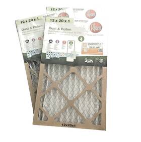 Fpr4 Rheem 031949488581 3 Pack Of 12x20x1 Ac Air Filter Dust/pollen/pet Total 9 Filters