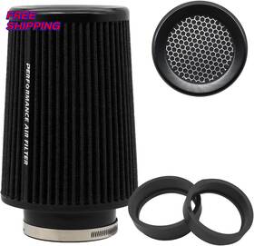 Xh-un078-101-bk Riayooe 4 Inch Cone Intake Filter For Engine Cold Air Inlet 76mm 89mm 101mm Performance