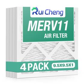9x9x1air Rui Cheng 4 Pack Updated Filter Pertain Merv 11 Hvac Pleated A/c Furnace Filt