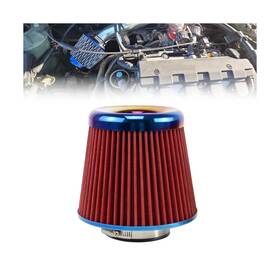 Us-n-af001-76mm-rb-r Rulline 76mm 3 Inch High Flow Round Tapered Cone Cool Air Filter Clamp-... Fast Ship