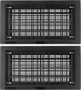 Saiyugty 445010558500 8 Inch X 16 Automatic Foundation Vent Black 2 Pack For Crawl Space