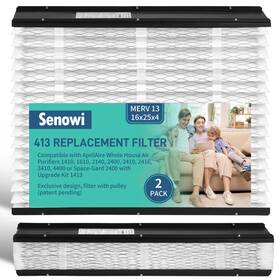 Hl-413-2p Senowi 2 Pack 413 Replacement Filter Merv 13 16x25x4 Compatible With Aprilaire Whole