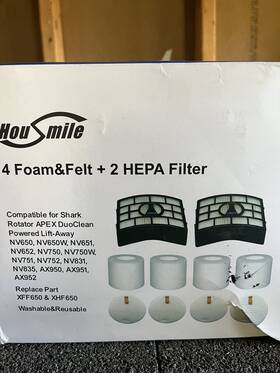 X0036c34fn Shark House Smiles Filters New Sealed In Box 4 Foam Felt 2 Hepa Vacuum