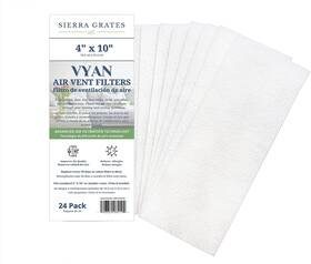 Af01-412-0104 Sierra Grates Premium Air Vent Filters For Home - 4 Inch X12 Merv 8 Electrostatic Trap Dust