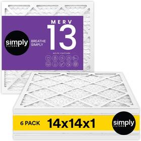 Simply 638126022660 14x14x1 Air Filter Merv 13 Mpr 1500 6 Pack For Home Ac Furnace And Hvac