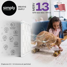 Simply 810091189665 6 Pack Merv 13 Air Filters 14x24x1 Replacement For Ac Furnace And Hvac