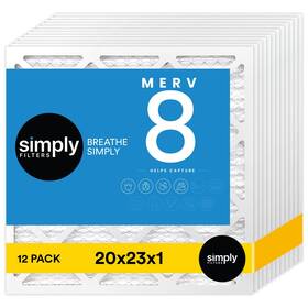 Simply 810091189900 20x23x1 Air Filter Merv 8 Mpr 600 12 Pack For Home Ac Furnace And Hv