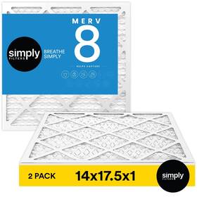 Simply 810133780553 14x17.5x1 Air Filter 8 Mpr 600 2 Pack For Home Ac Furnace And Hvac Actual