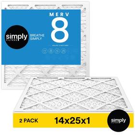 Simply 810133782380 Filters 14x25x1 8 Mpr 600 Air Filter 2 Pack - Actual Size 13.75 Inch X