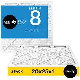 Simply 810133782472 20x25x1 Air Filter Merv 8 Mpr 600 2 Pack For Home Ac Furnace And Hvac Actu