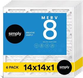 Simply 810133785169 14x14x1 Air Filter Merv 8 Mpr 600 6 Pack For Home Ac Furnace And Hvac