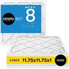 Simply 810133785428 11.75x11.75x1 Air Filter 8 Mpr 600 6 Pack For Home Ac Furnace And Hvac Act