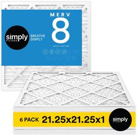 Simply 810133786210 Filters 21.25x21.25x1 8 Mpr 600 Air Filter 6 Pack - Actual Size 21.25 Inch X2