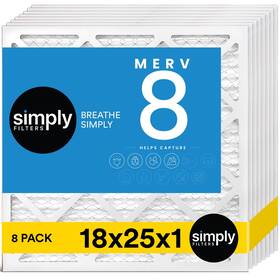 Simply 840440227304 18x25x1 Air Filter Merv 8 Mpr 600 Pack For Ac Furnace Hvac Dust Allergy C