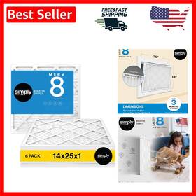 S-08-06-14141 Simply Filters Merv 8 Air 14x25x1 Allergy And Pet Dander Solutions 6 Pack
