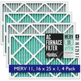 Acf11-16251-4 Spearhead 16x25x1 4-pk Merv 11 Epa-registered Odor Defense Hvac Ac Furnace Filter W