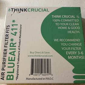 Think Crucial 850015960796 Replacement Filter Compatible With Blueair 411 1