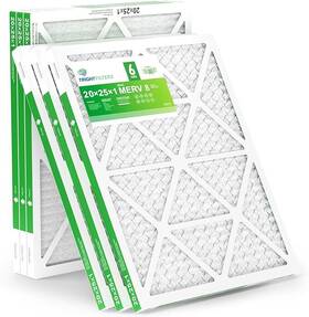Trightfilters 717038051514 20x25x1 Air Filter 6 Pack Merv 8 Pleated For Hvac Ac Furnace Conditioner