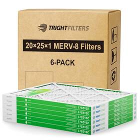 Trightfilters 735626812132 20x25x1 8 Pleated Hvac Ac Furnace Home Air Filters 6 Pack