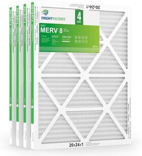 Merv8 Trightfilters 745278647310 20x24x1 Air Filter 4 Pack Hvac Ac Furnace Durable