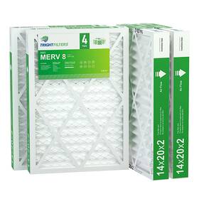 Trightfilters 751105540532 14x20x2 Air Filter Durable 8 Pleated Home Hvac Ac Furnace Heater Filters