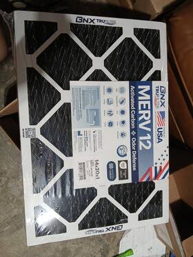 Tru-filter Bnx 810134866201 14x20x1 Merv 12 Pleated Air Filters. 6 Pack. Activated Carbon Odor Defense