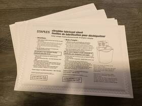 St36395-cc Tru Red Staples Shredder Lubricant Sheets 8.5 Inch X 6 23 Pack