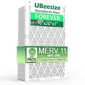 Ubeesize 840322302754 Air Filter 16x20x1 9-pack Merv 11 Mpr 1200 Ac/hvac Furnace Filters Deep Pl