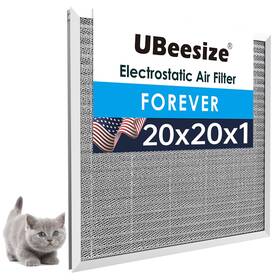 Ubeesize 840322303768 20x20x1 Reusable Air Filter - Washable Merv 8 Permanent Electrostatic Las