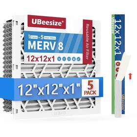 Ubeesize 840322304376 12x12x1 Air Filter 5-pack Upgrade Ac/hvac/furnace 8 Mpr 700 Easy To C
