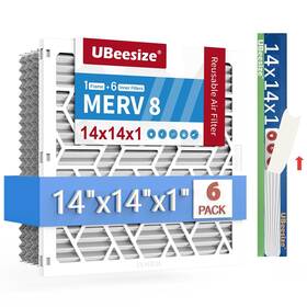 Ubeesize 840322304383 14x14x1 Air Filter 6-pack Upgrade Ac/hvac/furnace Merv 8 Mpr 700 Easy