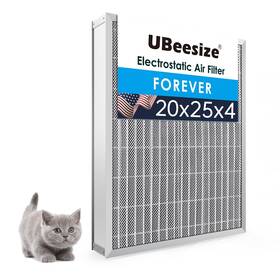 Ubeesize 840322304512 20x25x4 Reusable Electrostatic Air Filter Hvac Ac Furnace Was