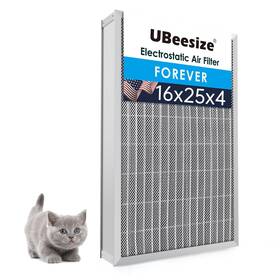 Ubeesize 840322305052 16x25x4 Reusable Electrostatic Air Filter Hvac Ac Furnace Washable La