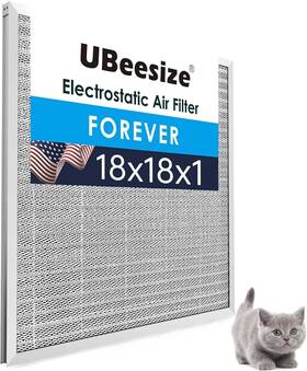 Ubeesize 840322305601 18x18x1 Reusable Electrostatic Air Filter Hvac Ac Furnace Filtermerv
