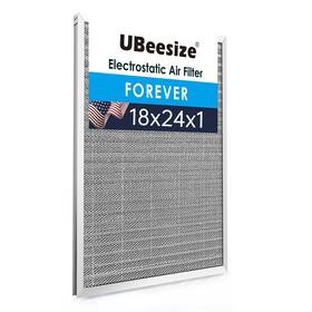 Ubeesize 840322305618 18x24x1 Reusable Electrostatic Air Filter Hvac Ac Furnace Filtermerv